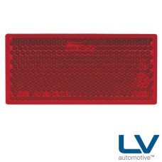 Self Adhesive Reflector 70 x 33mm - Red